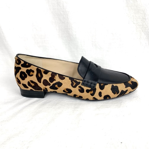 COLE HAAN “The Go To Pearson” Genuine Calf Hair Leopard Print Flats Loafers sz 6 - Picture 6 of 11